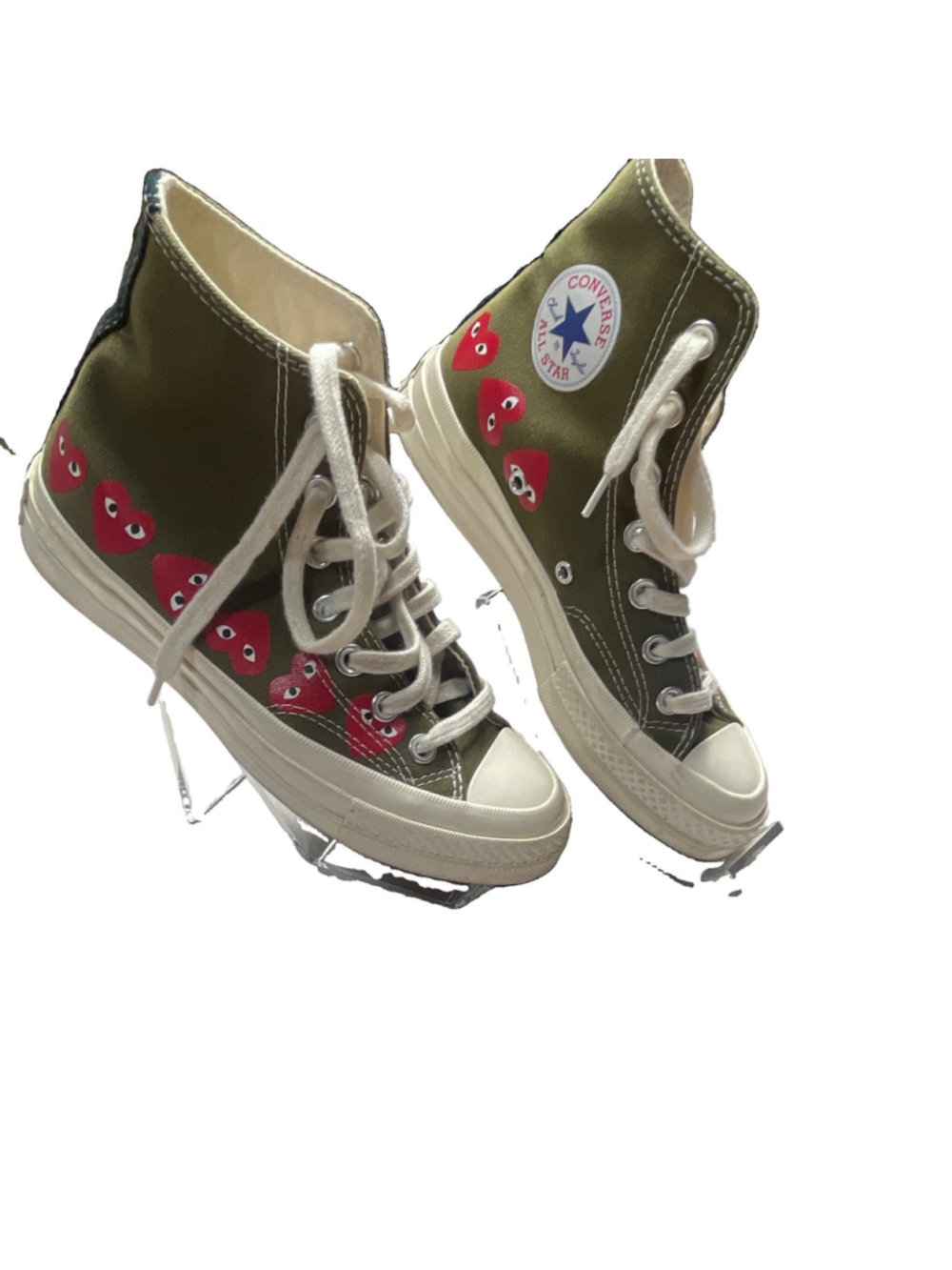 Converse Comme des Garcons PLAY Chuck Taylor All Star High Top Olive Green/ A604